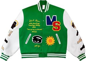 Custom Men's Letterman Varsity <b>Jackets</b> Stand Collar Front Logo Fashionable Canvas <b>Bomber</b> College <b>Baseball</b> Sublimation - Product Image 3