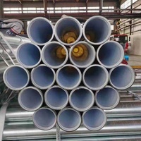 Tuyau en acier galvanisé anti-corrosion avec revêtement plastique ASTM SCH40 pour l'alimentation en eau et le transport de pétrole API 5L, service de cintrage disponible