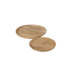 Platos de fiesta de madera duraderos Platos de cargador de madera vintage Platos de comida de madera modernos de glowin fashion - Product Image 5