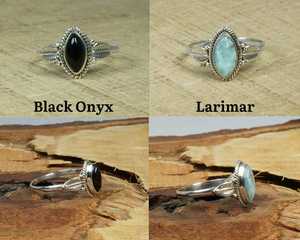 925 sterling Silver Marquise đá quý Nhẫn Lê cắt đồ trang sức đám cưới Moonstone <span class=keywords><strong>Onyx</strong></span> Tiger của mắt màu ngọc lam thạch anh tím đá quý - Product Image 2