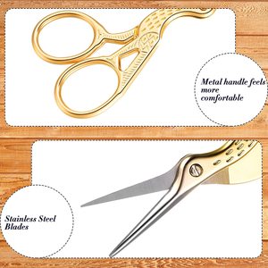 Tijeras Clásicas Stork de 4 Pulgadas con Punta Afilada y Hoja Curva de Acero Inoxidable, Diseño de Grulla para Diestros, para Coser, Manualidades y Manicura - Product Image 4