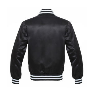 Chaqueta Bomber de satén inspirada en el arte con bordado artesanal y rayas Vintage para una personalidad audaz y borde hecho en Pakistán - Product Image 2