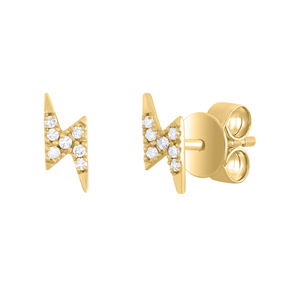 Boucles d'oreilles en or massif avec diamant à la mode pour femmes accessoire de mode Premium pour anniversaire fiançailles mariage prix de gros - Product Image 6