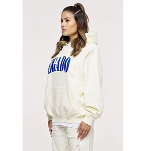 À la mode femmes sweat à capuche surdimensionné hiver mode pull doux polaire coton coupe ample chaud goutte épaule confortable confortable - Product Image 4