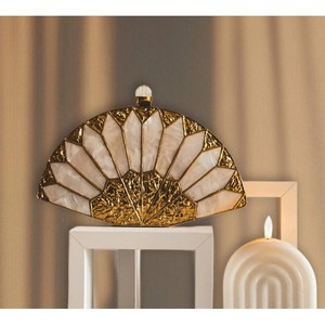 Handmade Brass <b>Square</b> Beading Cross-Body Evening Clutch Bag for Women Wedding Party Lightweight India - Product Image 4