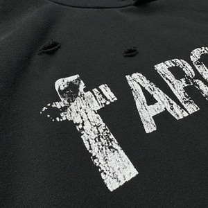 Custom Cotton French Terry Heavyweight Acid Washed Screen Printing High Quality Streetwear Men Hoodies - Product Image 4