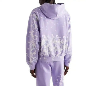 Conjunto Deportivo Personalizado para Hombre, Estilo Desgastado, Lavado Ácido, Pantalones Deportivos Anchos con Capucha Bordada, Conjunto Deportivo de Invierno - Product Image 2