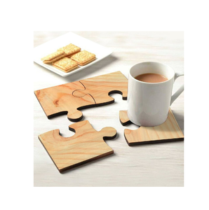 Fabricación Posavasos de rompecabezas de madera de acacia maciza Posavasos de madera de acacia rústica de moda Más vendidos - Product Image 6