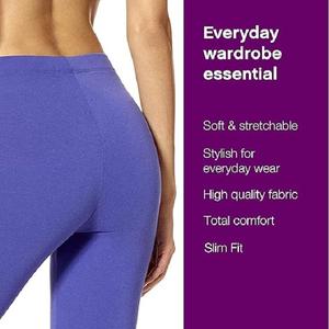 Leggings sur mesure 95% coton 5% Spandex couleur bleu royal taille moyenne pour femmes meilleur prix Bangladesh - Product Image 5