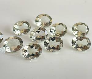 Améthyste verte naturelle coupe ovale 8x10mm à facettes-améthyste verte en vrac - Product Image 2