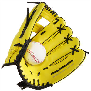 2025 mitaines de baseball extérieures personnalisées professionnelles gants pour enfants en gros en rose vif et jaune fabriqués à partir de cuir - Product Image 1