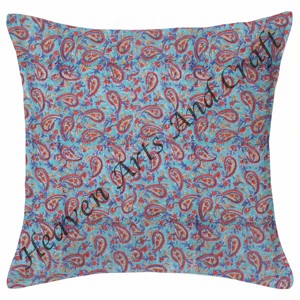 Home Decorative Hand Block Print 20" Cushion Indian Cotton 20th Century Vintage Throw Cushion Throw - Product Image 5