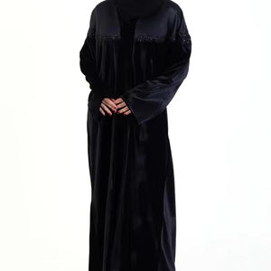 Precio al por mayor Abaya personalizada para damas Alta calidad Último diseño Color sólido Abaya para mujeres Transpirable - Product Image 1