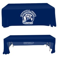 Chemin de table rectangulaire en polyester/coton avec logo personnalisé imprimé numériquement pour la publicité, les salons professionnels, les événements d'entreprise, les mariages