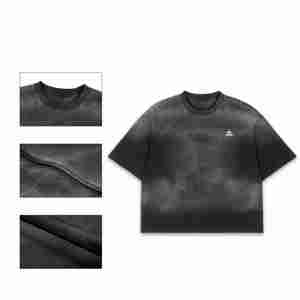 2024 vente en gros personnalisé hommes T-Shirts Vintage lavé à l'acide lourd graphique coton surdimensionné grande taille imprimé Design garçons - Product Image 4