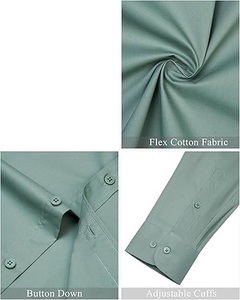 Camisas de Vestir Personalizadas para Hombre, 100% Algodón, Corte Regular Slim Fit, Manga Larga, Transpirables y Cómodas para Oficina, Negocios, Casual, Formal - ODM - Product Image 4