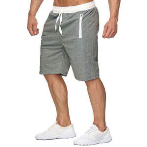 กางเกงขาสั้นเหงื่อของผู้ชายที่มีโลโก้ที่กำหนดเองทำจากผ้าฝ้ายเทอร์รี่ที่100% ที่มีสไตล์สะดวกสบายและมีคุณภาพที่ดี - Product Image 1