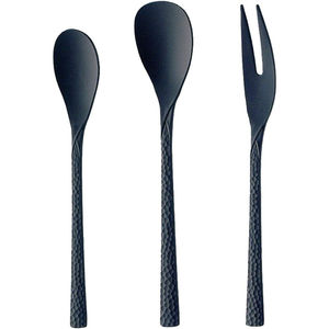 Juego de cubiertos con acabado brillante Negro de metal de acero inoxidable al mejor precio de la India para uso en bodas - Product Image 3