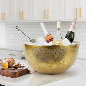 Maxfresh Punch Grand bol en métal pour refroidisseur de vin Bol à glace à champagne en acier inoxydable pour la célébration - Product Image 5