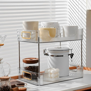 Moderno Exhibidor de Ropa de Esquina de Plástico Transparente Personalizado, Soporte Organizador Pre-Ensamblado para Cocina, Oficina, Cafetería - Product Image 2