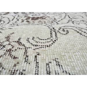 Tapis en laine noué à la main beige-brun vintage pour la maison - Idéal pour salon, couloir, entrée, chambre d'adolescent - Motif médaillon rectangulaire en puzzle - Product Image 3