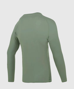 Maillot de sport Rash Guard en tissu BJJ, conception personnalisée gratuite, manches longues, polyester uni, vente en gros, sublimation personnalisée pour hommes, OEM, GSM - Product Image 4