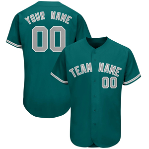Camiseta de secado rápido con cuello en V y estampado de equipo personalizado para hombre, ropa deportiva de béisbol y sóftbol transpirable de malla con botones suaves para exteriores - Product Image 2