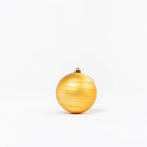Gold <b>Plastic</b> Glitter Christmas Baubles 2pcs 15cm Diameter <b>Tree</b> Ornaments Festival - Product Image 3