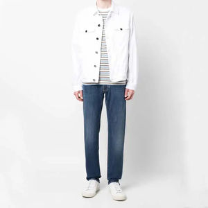 เสื้อแจ็กเก็ตยีนส์แบบหนาสไตล์คาวบอยสำหรับทุกเพศเสื้อแจ็กเก็ตผ้ายีนส์สีดำลายนูนโลโก้ยีนส์สำหรับผู้ชาย Ronpex - Product Image 2