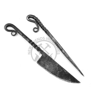 Funda de cuchillo de comedor Medieval antiguo, celtas vikingos forjados a mano, superventas, OEM personalizable de grado DIY para acampar al aire libre - Product Image 3