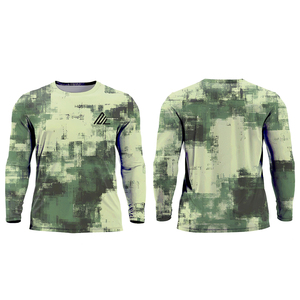 เสื้อยืดแขนยาวผู้ชายแบบขายส่ง สั่งทำโลโก้ OEM ได้ ผลิตจากโพลีเอสเตอร์ 100% น้ำหนัก 140 กรัม ป้องกันรังสียูวี 50+ ระบายอากาศได้ดี ต้านเชื้อแบคทีเรีย แห้งเร็ว พิมพ์ลายดิจิตอล - Product Image 4