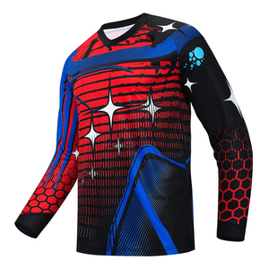 Venta al por mayor hombres UPF 50 manga larga Motocross Racing camisas sublimación personalizada impresa protección solar elegante transpirable OEM Tops - Product Image 1
