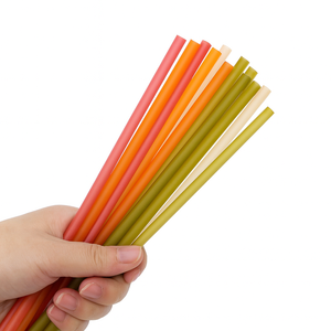 Pailles à boire biodégradables en amidon de riz de qualité alimentaire, colorées et personnalisées, pailles en riz comestibles pour les fêtes, pour les boissons froides, sans humidité - Product Image 1