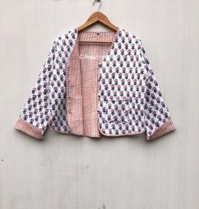 Cotton Floral Style Fall Winter Bohemian Jackets Jacket <b>Coat</b> Street wear reversible summer wear jacket indian handmade <b>dress</b> - Product Image 3