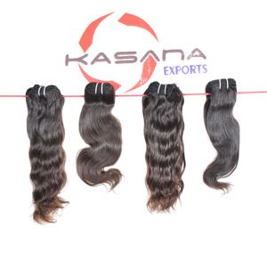 Extensiones de Cabello Humano Virgen Remy Indio Liso de Onda Profunda 100% Natural Negro con Cutícula Alineada para Mujer, 100g, Venta al por Mayor - Product Image 2