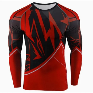 เสื้อรัดกล้ามเนื้อ MMA แขนยาว คุณภาพสูง ผลิตโดยตรงจากโรงงาน ออกแบบได้ตามต้องการ สำหรับทั้งชายและหญิง ระบายอากาศได้ดี แห้งเร็ว เป็นมิตรต่อสิ่งแวดล้อม - Product Image 1