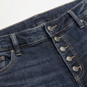 High Quality Ladies Cotton Ankle Length Pant <b>Women</b> Casual Breathable Denim <b>Jeans</b> Silver Buttons Embroidery Washed Premium Wear - Product Image 4
