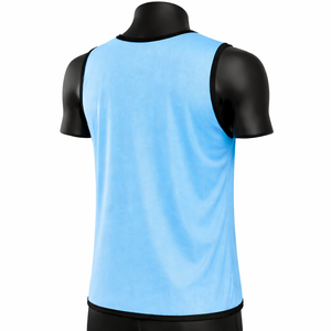 Maillot d'entraînement de football bleu clair personnalisé en maille, sans manches, respirant, séchage rapide, OEM ODM, vente en gros - Product Image 6