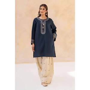 Conjunto de 2 Piezas de Camisa y Pantalón Bordados Casuales para Primavera/Verano-LAZULI-BIC-259 - Product Image 1