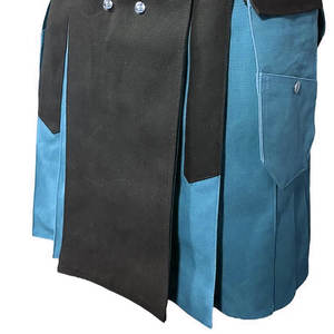 Venta Caliente: Kilt de Mezclilla de Dos Tonos, Estilo Híbrido Moderno y Utilitario para Hombre, Venta al por Mayor de Fábrica 2026 - Product Image 5