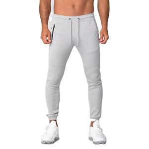 Pantalon de survêtement fuselé de sport taille moyenne décontracté de couleur personnalisée pour hommes Pantalon de survêtement ajusté gris chiné à séchage rapide écologique - Product Image 1