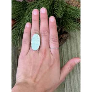 Navajo Made Opal Inlay <b>Ring</b> Size 5.5 <b>Rose</b> <b>Gold</b> Plated Sterling Silver Rhodium Finish Fashionable Gift - Product Image 2