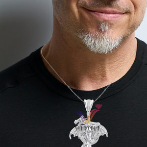 2024เครื่องประดับฮิปฮอปของผู้ชายแบบสั่งทำ925เงิน VVS Moissanite เพชร LGD iced Dragon Design IGI ได้รับการรับรองโรเดียมชุบ - Product Image 3