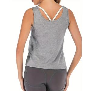 Camiseta Deportiva de Yoga para Mujer, de Secado Rápido, Chaleco sin Mangas para Correr con Panel de Malla Ventilada, Ropa Deportiva Transpirable - Product Image 5
