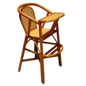 Chaises hautes en rotin pour bébés Chaise d'alimentation en rotin pour bébés Prix de gros bon marché - Product Image 4