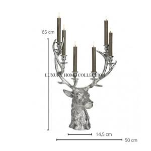 Prime New Look Table Décoratif Argent Ware Cerf Conception Bougeoirs À La Main Tendance Conception Top Vente Bougeoirs - Product Image 1