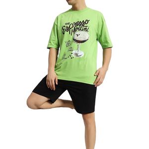 Conjunto casual de verano para hombre de alta calidad, personalizado, moderno y transpirable, de algodón, con camiseta de manga corta y pantalones cortos. - Product Image 2