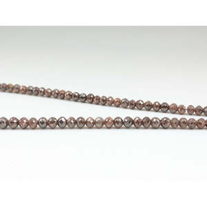 Collier en diamant rouge champagne naturel 100% naturel, perles facettées de 4 mm, bijoux de Noël, cadeau - Product Image 2