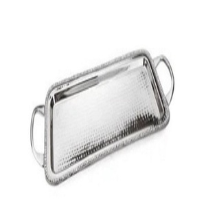 Bandeja de servicio de metal plateado Forma personalizada Bandeja de servicio de comida de arroz con recubrimiento de polvo de plata Bandeja de servicio de metal de mesa al por mayor - Product Image 5