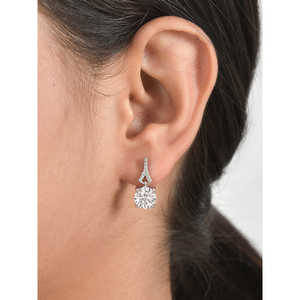 Pendientes de tuerca de diamante americano para mujer - Product Image 2